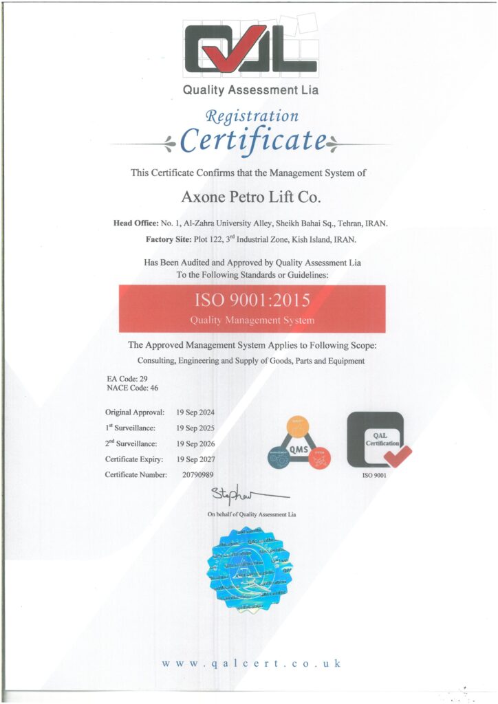 Axone Petro Lift Quality Management System