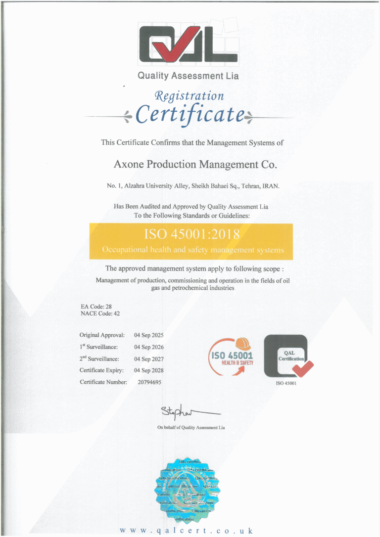 ISO 45001 Axone-Operation-Maintenance-HSE
