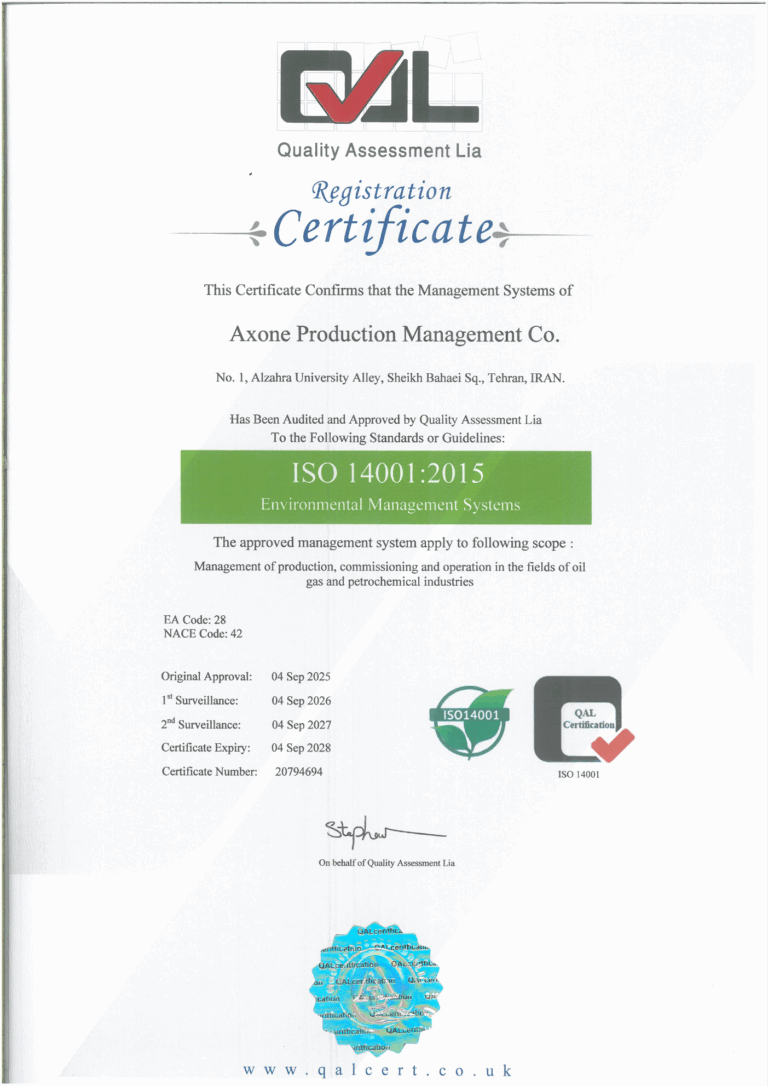 ISO14001 Axone-Operation-Maintenance-Environment-management-system